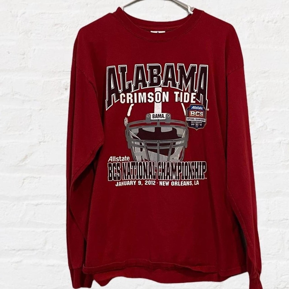 Alabama Crimson Tide 2012 BCS National Championship Long Sleeve Shirt Mens Large